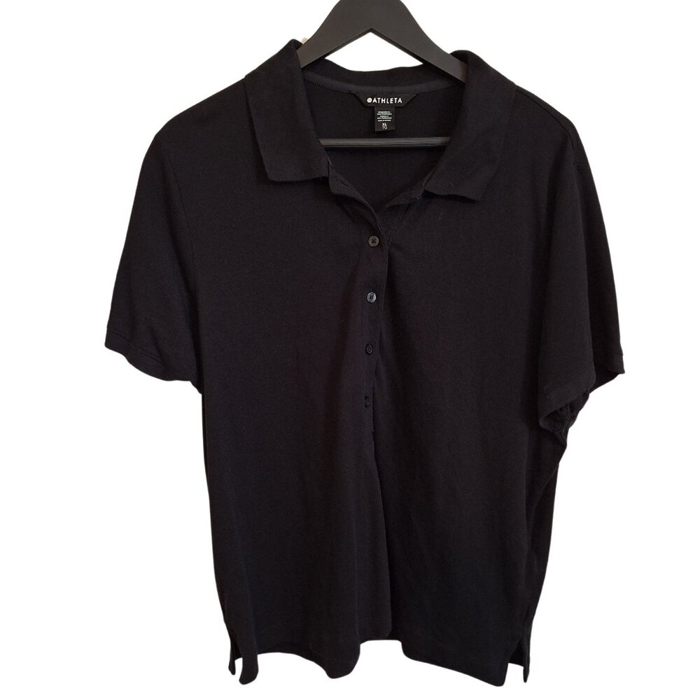 Athleta Women's Short Sleeve Pique Polo Shirt XL